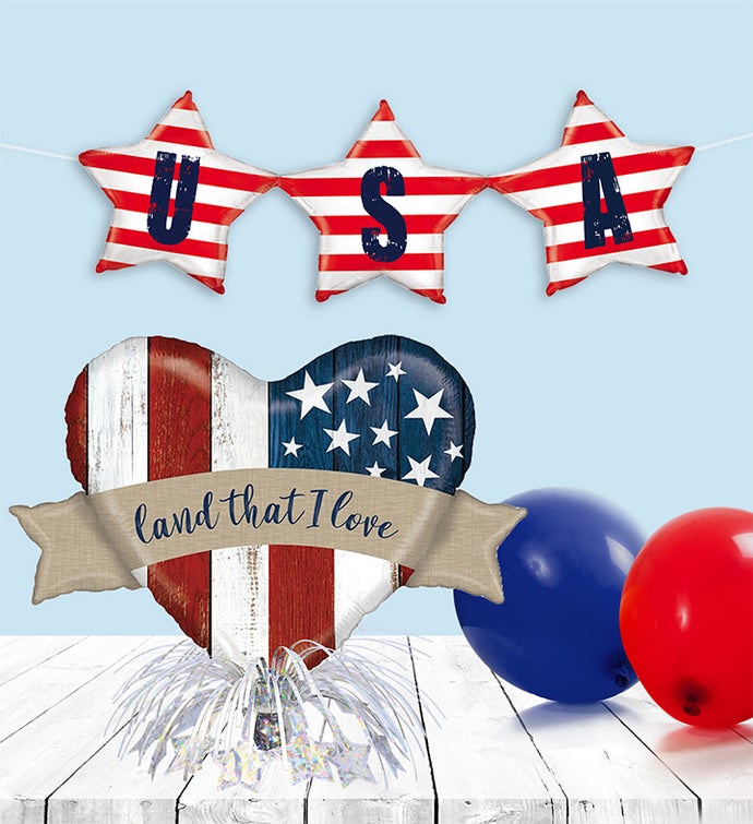 Patriotic Balloon Party Kit